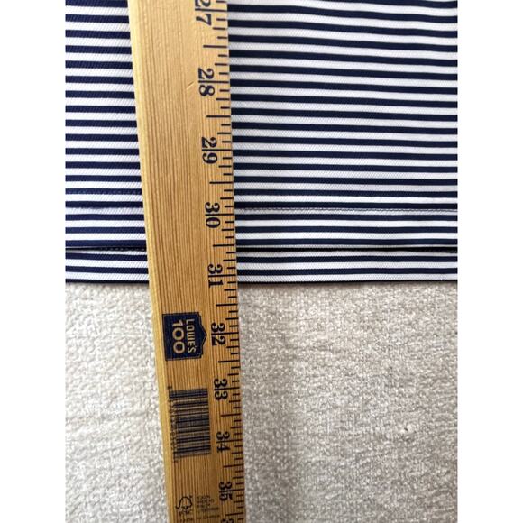 Johnnie-O Men’s 2XL Blue & White Striped 4-Button Performance Polo Shirt Casual - Picture 6 of 7